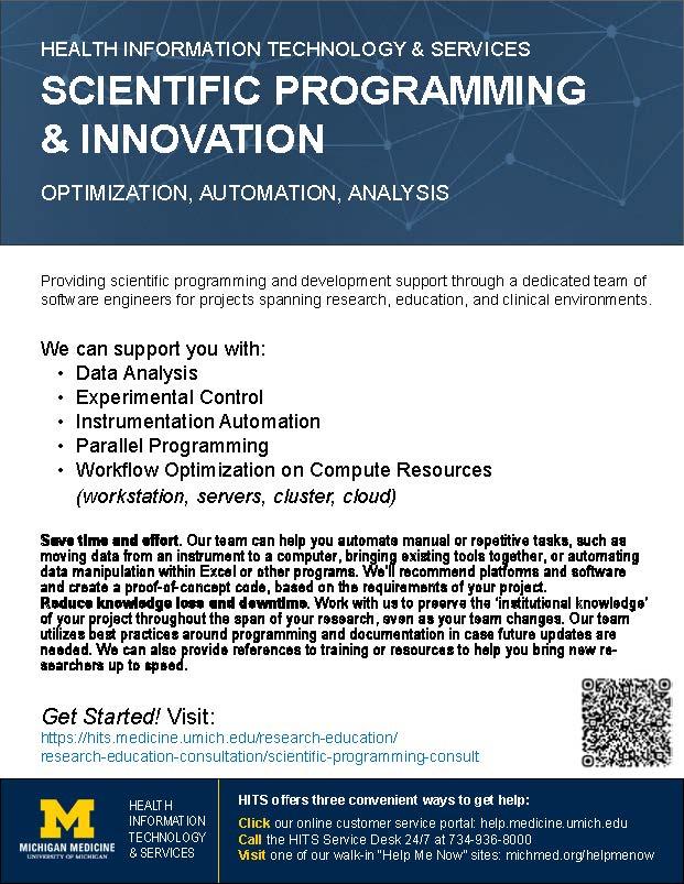 Scientific Programming and Innovation flyer